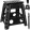 Összecsukható tábori szék 39 cm fekete-fehér kivitelben, csúszásgátló fellépő zsámoly hordozófüllel