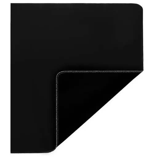 XXL méretű 90x45 cm-es fekete egérpad és billentyűzet pad varrott szélekkel és vízálló felülettel
