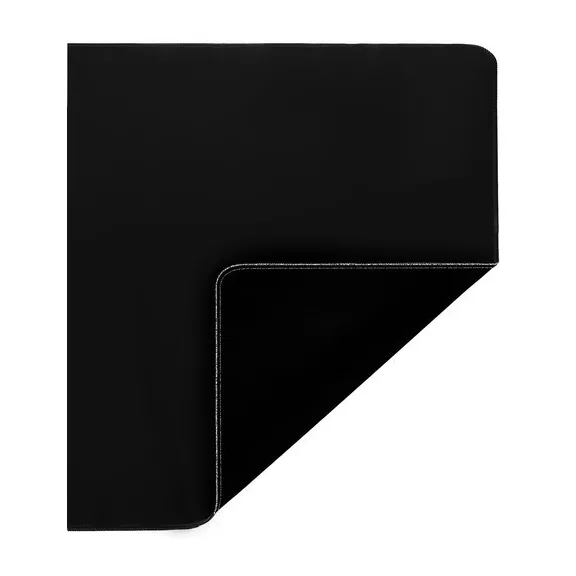 XXL méretű 90x45 cm-es fekete egérpad és billentyűzet pad varrott szélekkel és vízálló felülettel