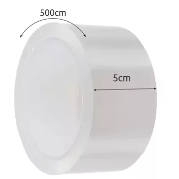 Átlátszó védőszalag 50mm x 5m méretben, felületvédő öntapadó fólia
