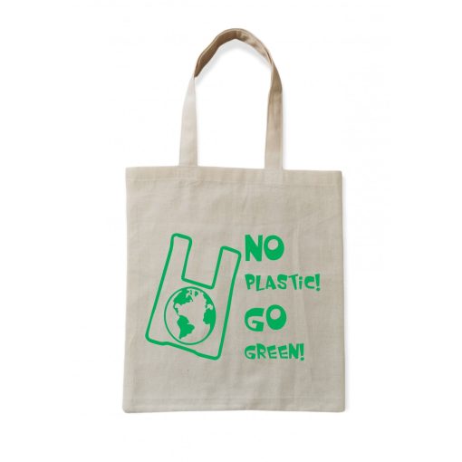 No Plastic! Go Green! vászon táska