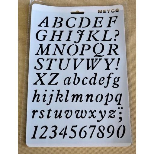 Festő sablon, stencil - Nyomtatott betűk