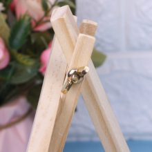 Mini festőállvány fatáblával - 8 oldalú, fehér