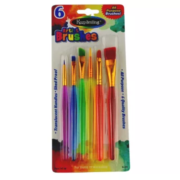 Arcfestés ecset szett 6 db-os - Vegyes méretű