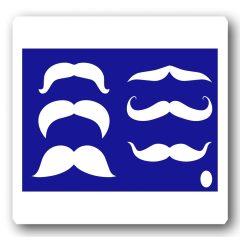 Festő sablon, stencil - bajusz minták