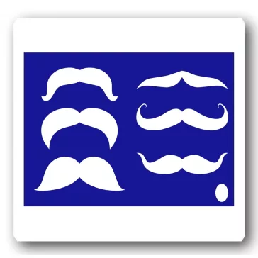 Festő sablon, stencil - bajusz minták