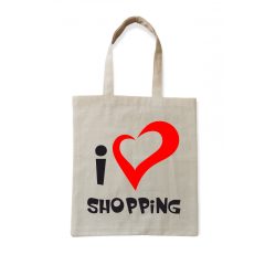 I Love Shopping Vászon bevásárló szatyor