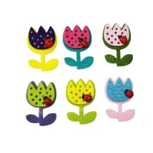 Filc tulipán katicával-öntapadós
