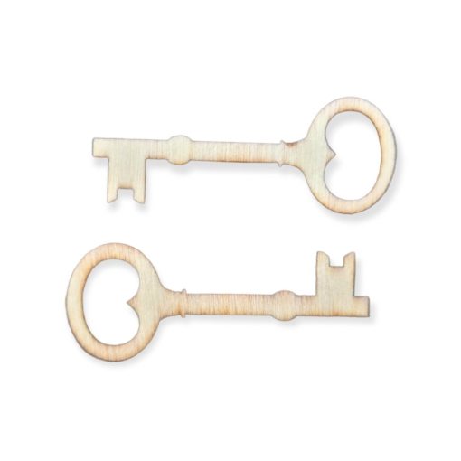 Fa dekor kulcs 2db/cs