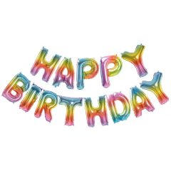 Fólia lufi Happy Birthday felirat 40 cm nagy méret