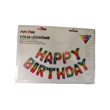 Fólia lufi Happy Birthday felirat 40 cm nagy méret