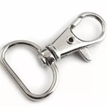 Fém karabiner - 37 x 15 mm - NIKKEL