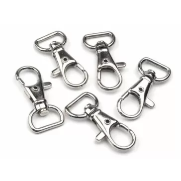 Fém karabiner - 37 x 15 mm - NIKKEL