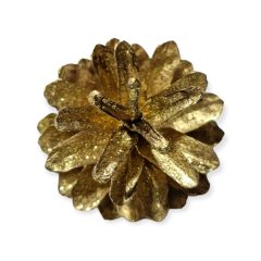 Fenyőtoboz arany csillámos 2-4 cm 