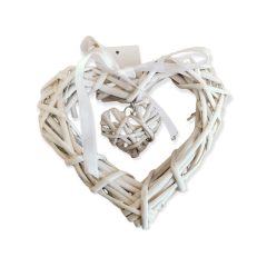 VESSZŐ SZÍV KIS SZÍVVEL, SZALAGGAL FEHÉR