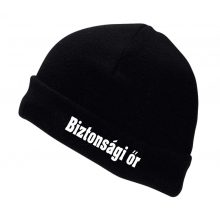 Polár sapka Security,  Biztonsági őr, Rendező felirattal