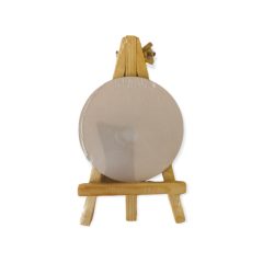 Mini festőállvány fatáblával - kör, fehér