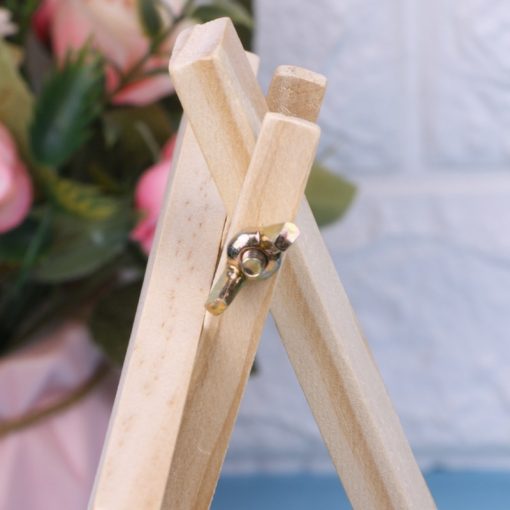 Mini festőállvány fatáblával - kör, fehér