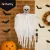 Fehér Akasztós Csontváz Dekoráció 70 cm - Halloween Kísértet Szellem Dísz