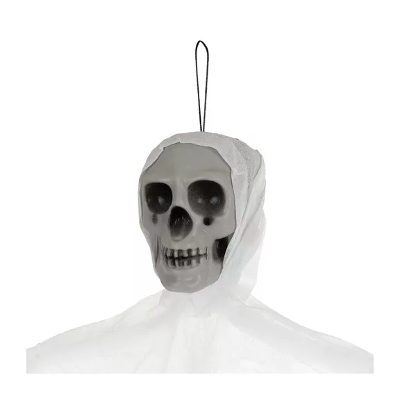 Fehér Akasztós Csontváz Dekoráció 70 cm - Halloween Kísértet Szellem Dísz