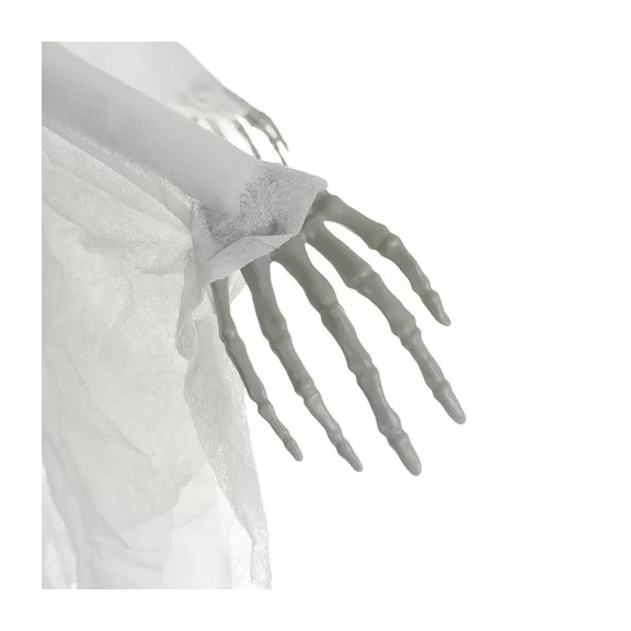 Fehér Akasztós Csontváz Dekoráció 70 cm - Halloween Kísértet Szellem Dísz