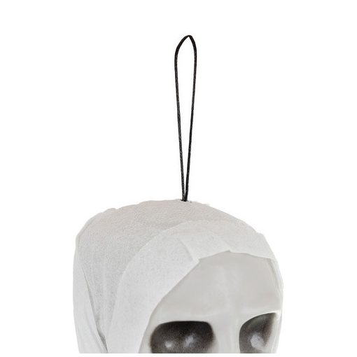 Fehér Akasztós Csontváz Dekoráció 70 cm - Halloween Kísértet Szellem Dísz