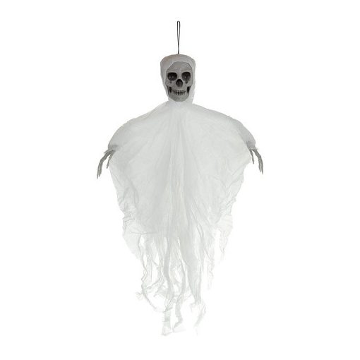 Fehér Akasztós Csontváz Dekoráció 70 cm - Halloween Kísértet Szellem Dísz