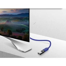 1,5 méteres fekete árnyékolt USB 3.0 hosszabbító kábel apa-anya