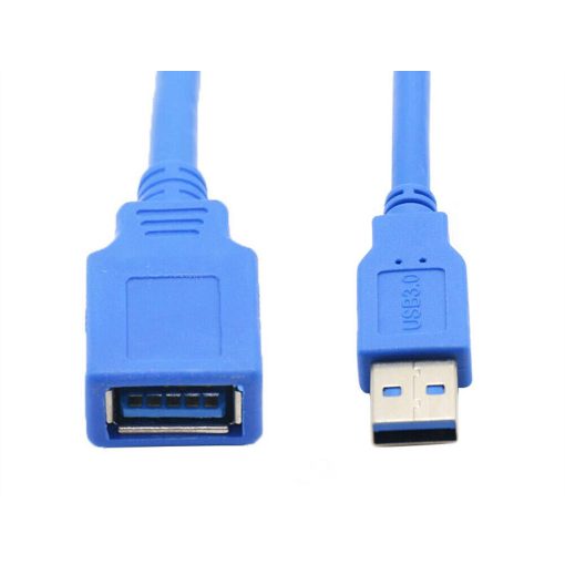 1,5 méteres fekete árnyékolt USB 3.0 hosszabbító kábel apa-anya
