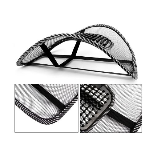 38x37 cm-es fekete hálós ergonomikus háttámla masszírozó betéttel