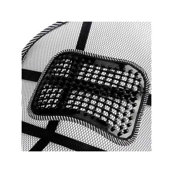 38x37 cm-es fekete hálós ergonomikus háttámla masszírozó betéttel