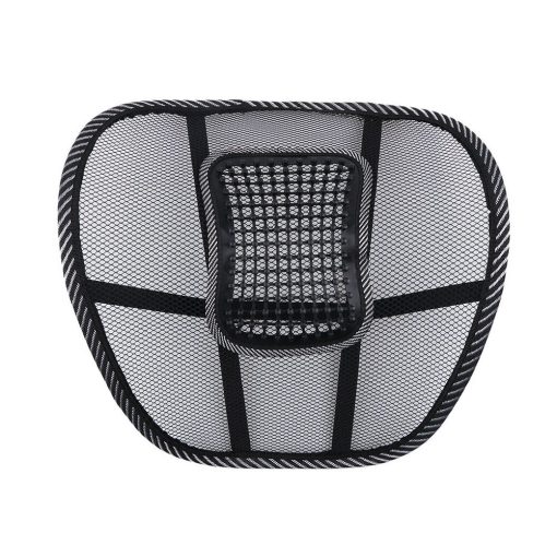 38x37 cm-es fekete hálós ergonomikus háttámla masszírozó betéttel