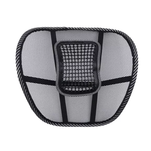38x37 cm-es fekete hálós ergonomikus háttámla masszírozó betéttel
