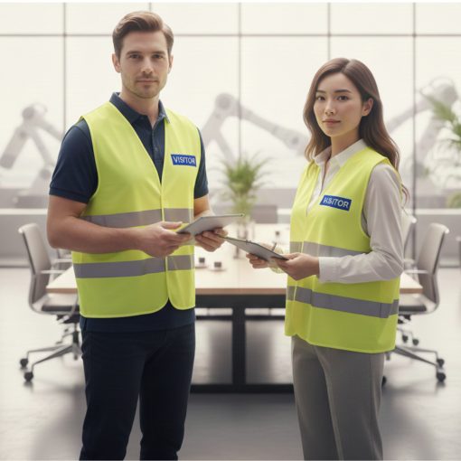 LÁTHATÓSÁGI BIZTONSÁGI MELLÉNY - VISITOR, LÁTOGATÓ, VENDÉG felirattal