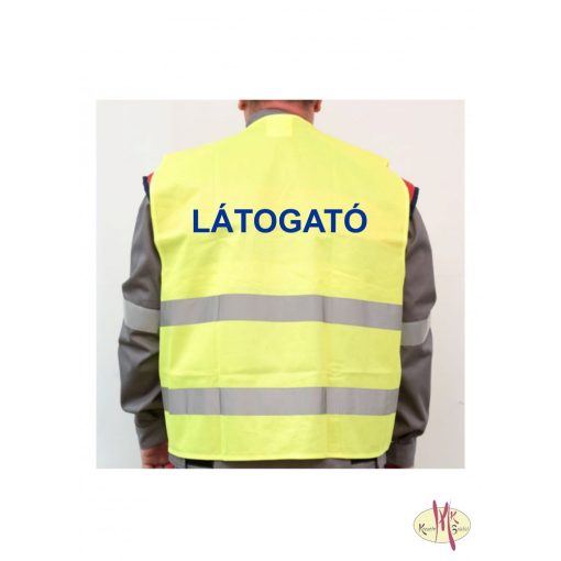 LÁTHATÓSÁGI BIZTONSÁGI MELLÉNY - VISITOR, LÁTOGATÓ, VENDÉG felirattal