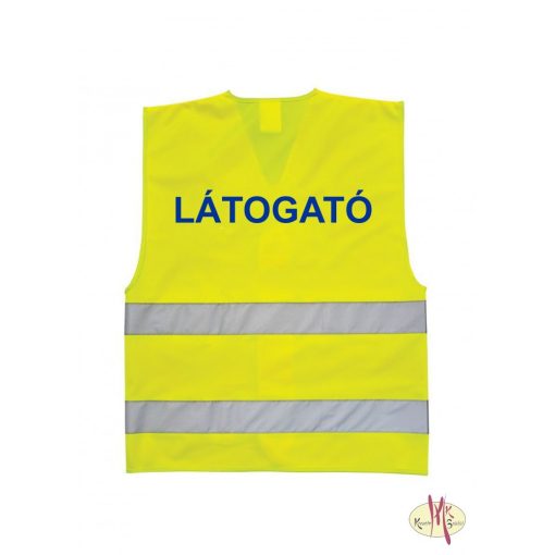 LÁTHATÓSÁGI BIZTONSÁGI MELLÉNY - VISITOR, LÁTOGATÓ, VENDÉG felirattal