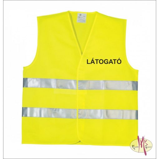 LÁTHATÓSÁGI BIZTONSÁGI MELLÉNY - VISITOR, LÁTOGATÓ, VENDÉG felirattal