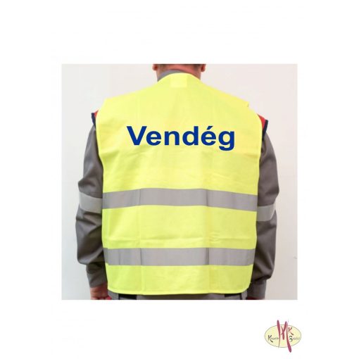 LÁTHATÓSÁGI BIZTONSÁGI MELLÉNY - VISITOR, LÁTOGATÓ, VENDÉG felirattal