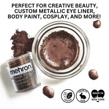 Mehron Metallic Powder Bronze + - Mixing Liquid 