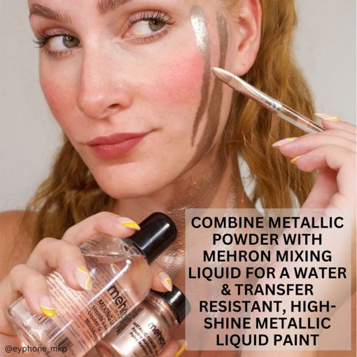 Mehron Metallic Powder Bronze + - Mixing Liquid 