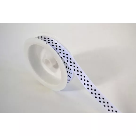 Szatén szalag pöttyös - 1cm-es 2 méter több színben