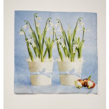 Dekupázs szalvéta - Hóvirág minta