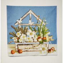 Dekupázs szalvéta - Hóvirág minta