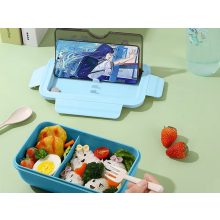 Uzsonnás Doboz Evőeszközzel Kék 21x12,5x7,5cm