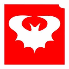 4x4cm Csillámtetoválás sablon denevér 03