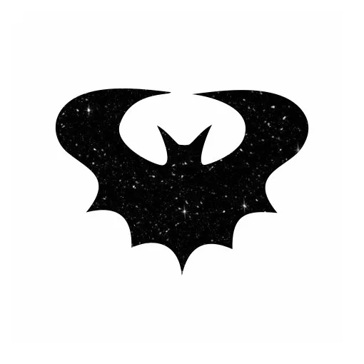 4x4cm Csillámtetoválás sablon denevér 03