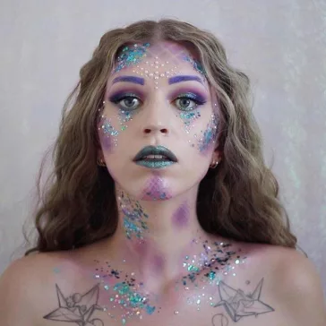 Holographic nagyszemcsés csillámzselé - Cosmic blue