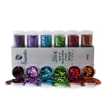 Superstar nagyszemcsés csillám 6 db - Party 130ml
