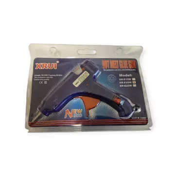 CEB GLUE GUN szilikon ragasztópisztoly, kék színű, 20W teljesítményű, kicsi, precíziós fúvókával és állvánnyal