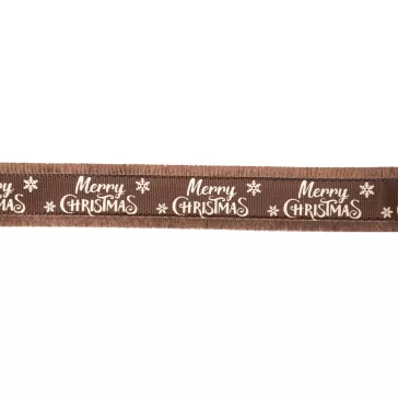   Merry Christmas bolyhos szélű szalag - 23 mm széles, több színben